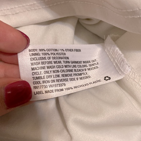 Target Art Class | Girls White Flowy Long Sleeve Tie Front Blouse - Picture 7 of 7